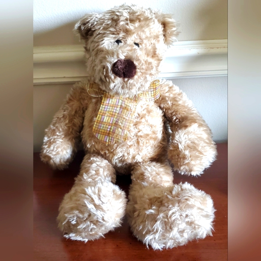 2000 Toys R Us Teddy Bear Tan Honey Color 16"‎ Medium Plush Animal Alley